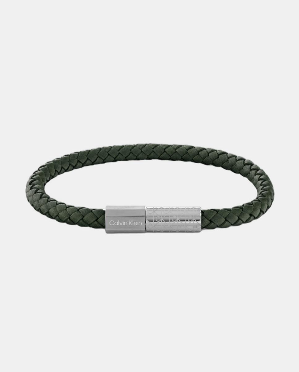 Pulsera de hombre Industrial Facets de piel verde - Calvin Klein - Verdes Verdes-1