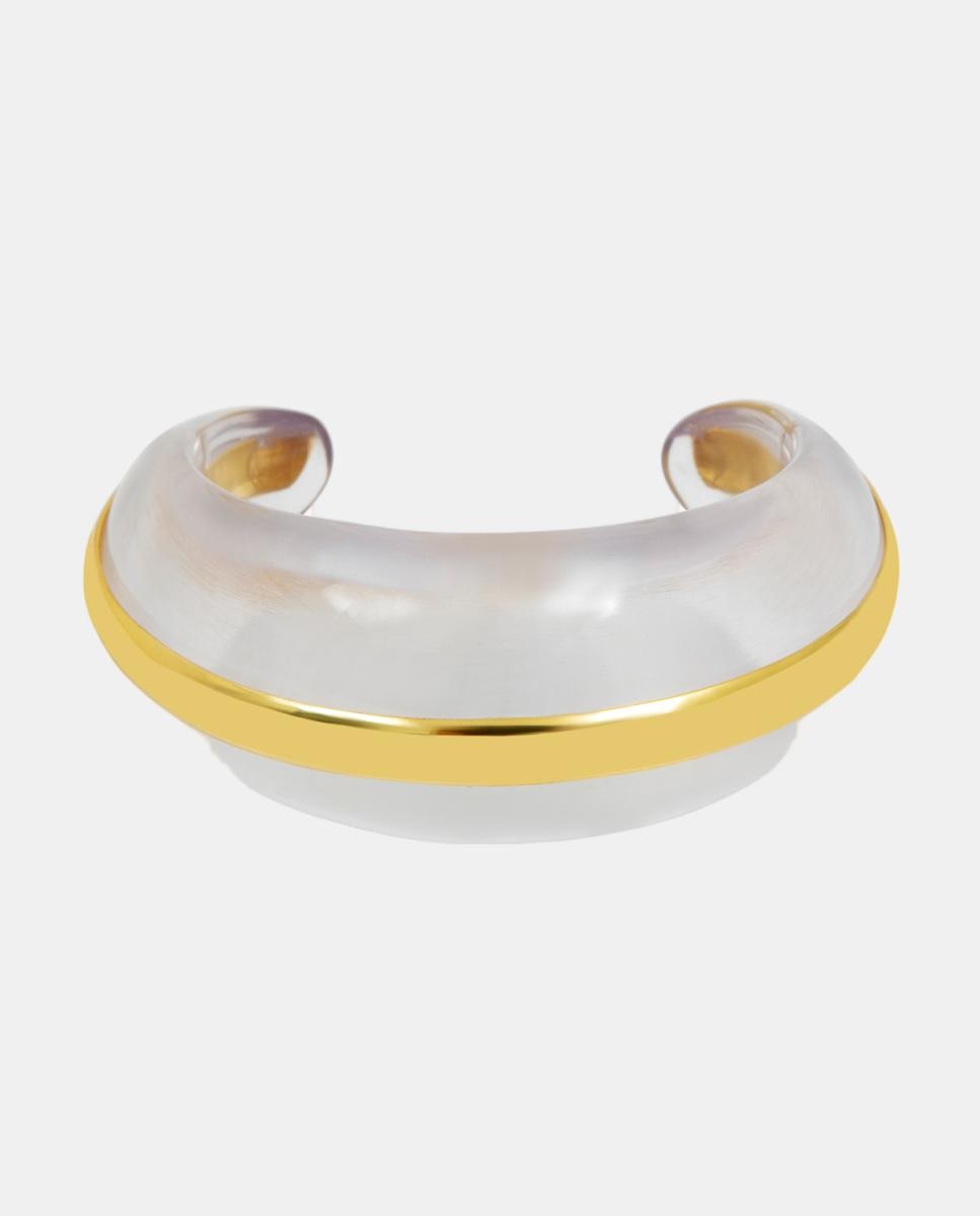 Imagen 0 de Pulsera Claire transparente y dorada Dorado