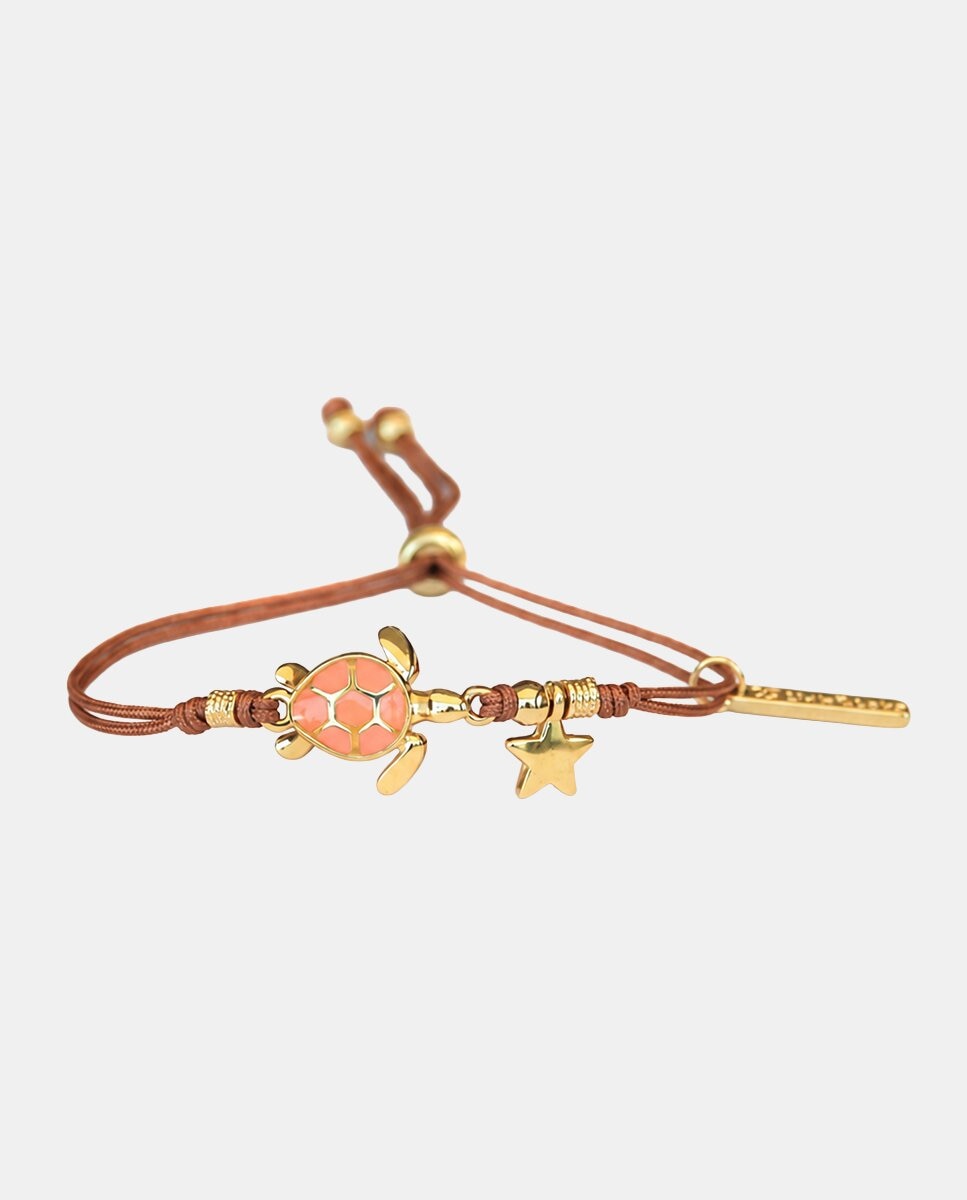 Imagen 0 de Pulsera Tortuga de hilo y esmalte Naranja