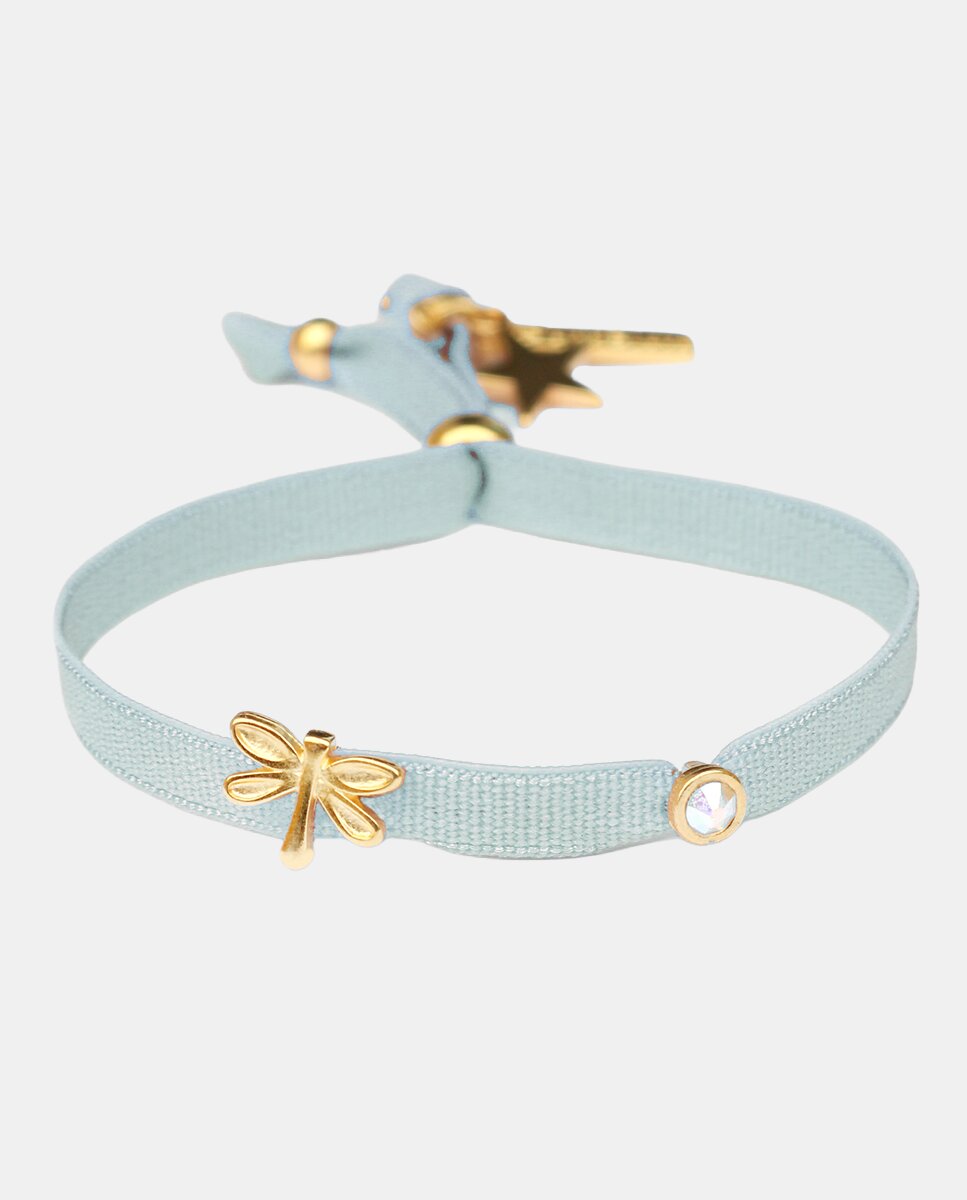 Imagen 0 de Pulsera Libélula elástica con Swarovski Azul claro