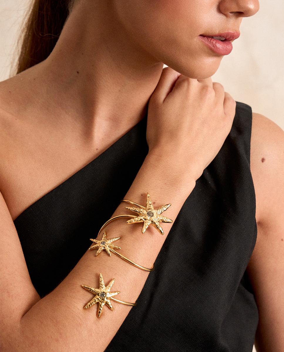 Pulsera Cosmos con cristal checo - Dosprimeras - Dorado Dorado-3