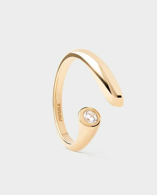 Anillo Essentials Caramelo de plata y circonita