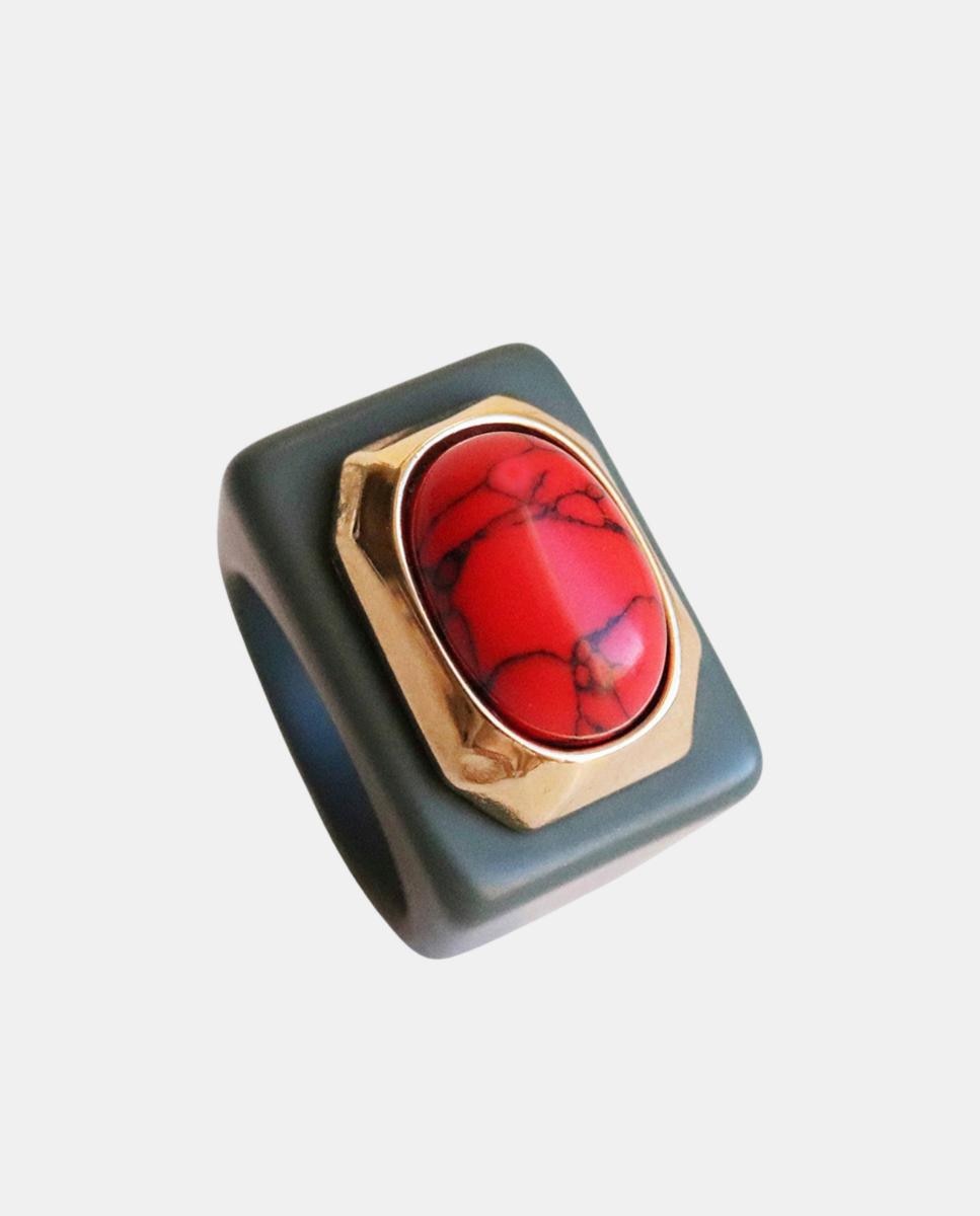 ÉMOLO - Anillo de fibra de vidrio verde.