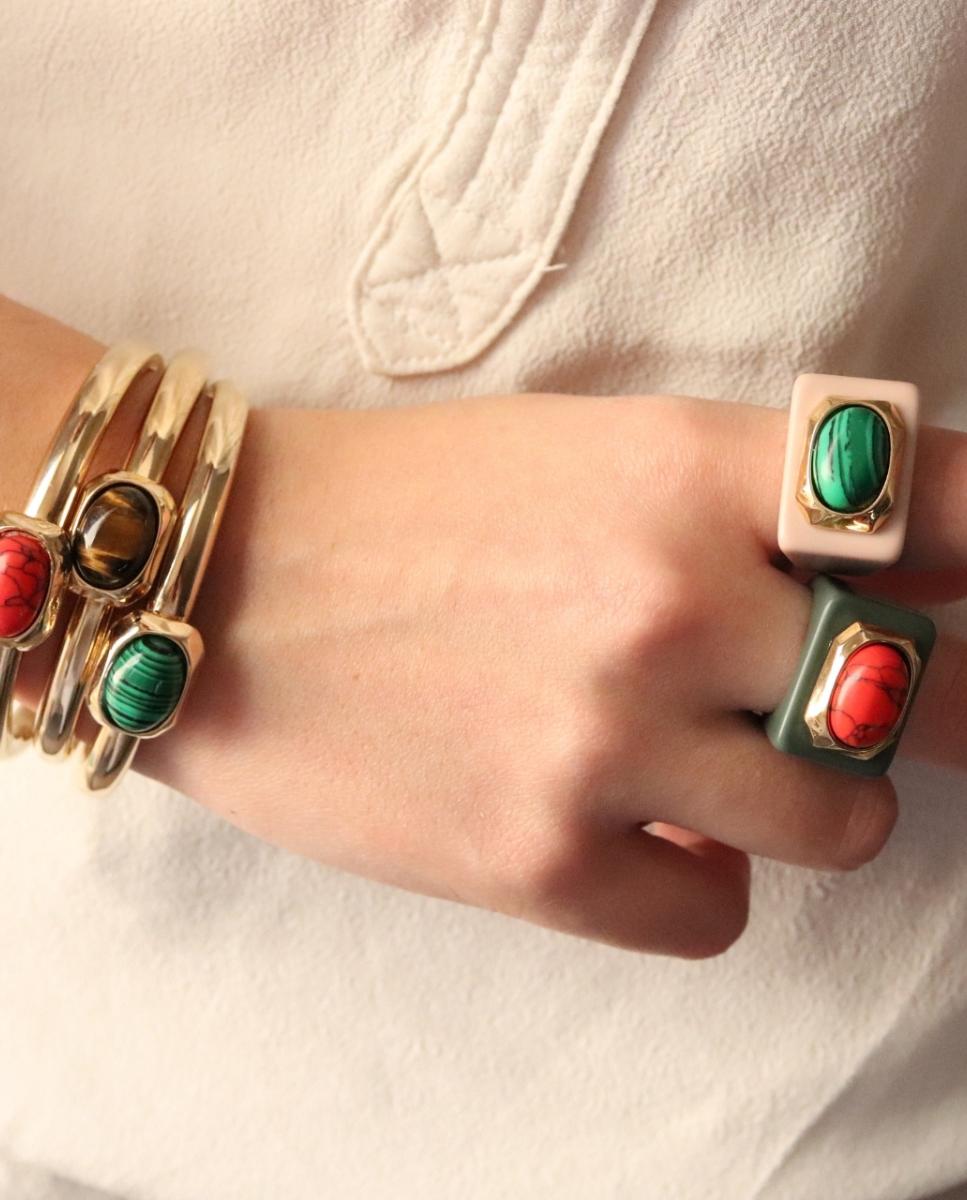 Anillo de fibra de vidrio - ÉMOLO - Verde Verde-2