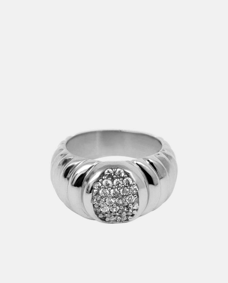 Imagen 0 de Anillo plateado con circonita Blanco