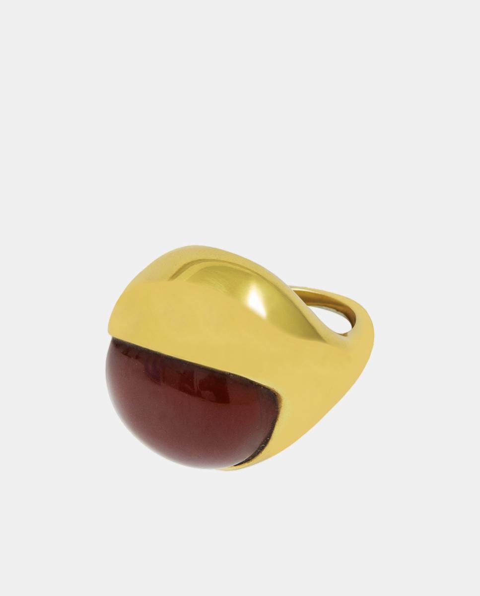 Imagen 0 de Anillo dorado marrón Marrón