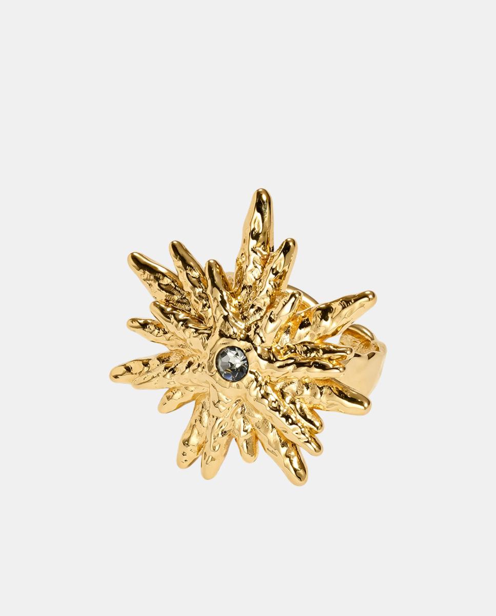 Imagen 0 de Anillos Cosmos dorado con cristal checo Dorado