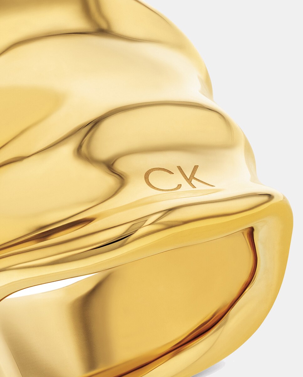 Imagen 2 de Anillo Elemental de acero dorado - Calvin Klein - Oro Oro