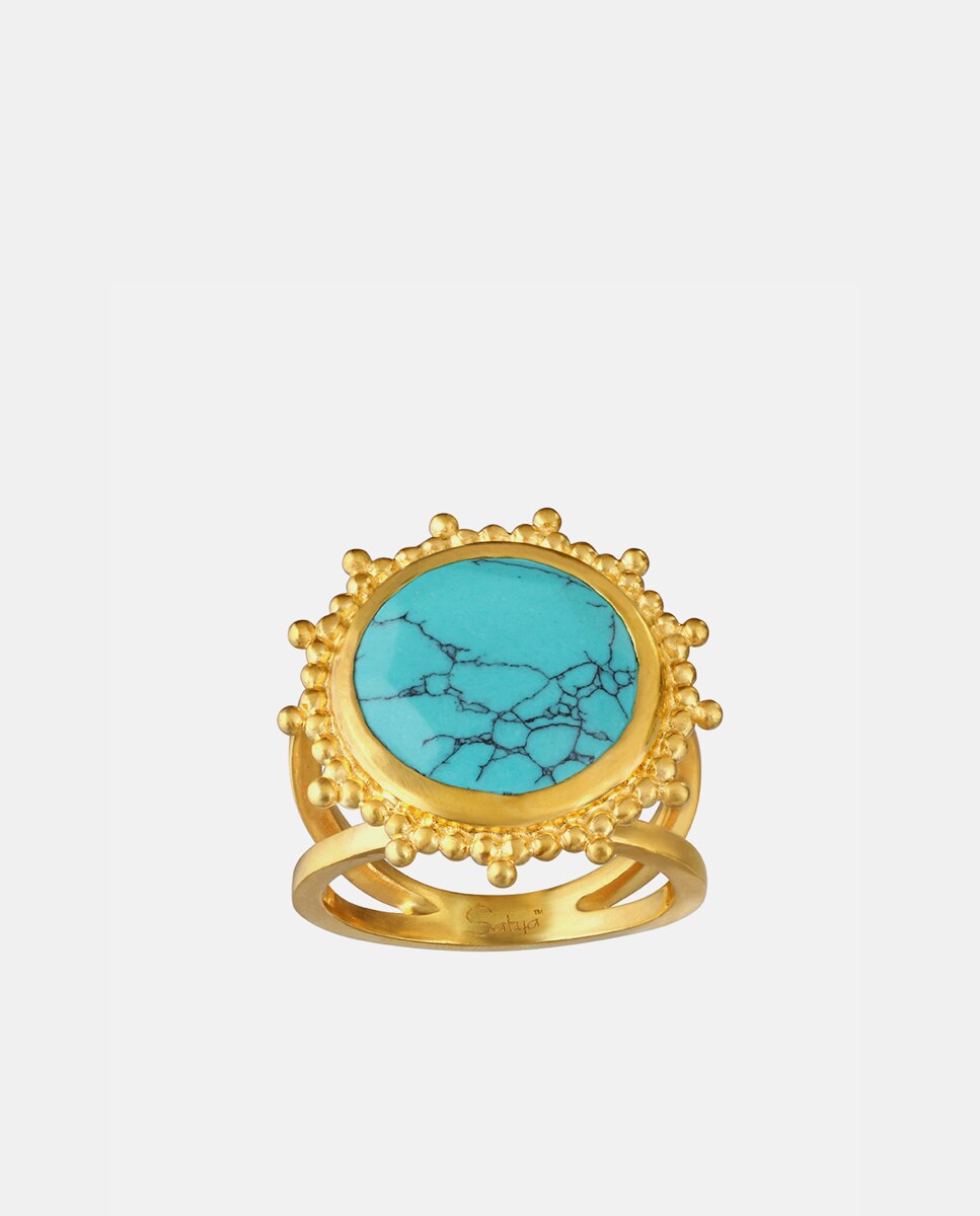 Anillo Madre Luna turquesa Turquesa