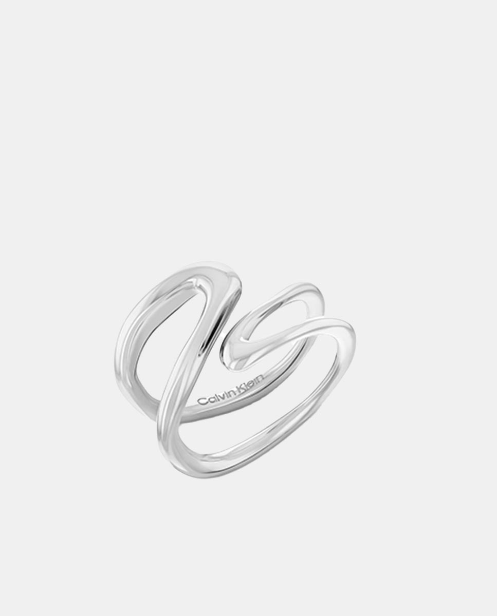 Imagen 0 de Anillo Statement Links de acero Plata