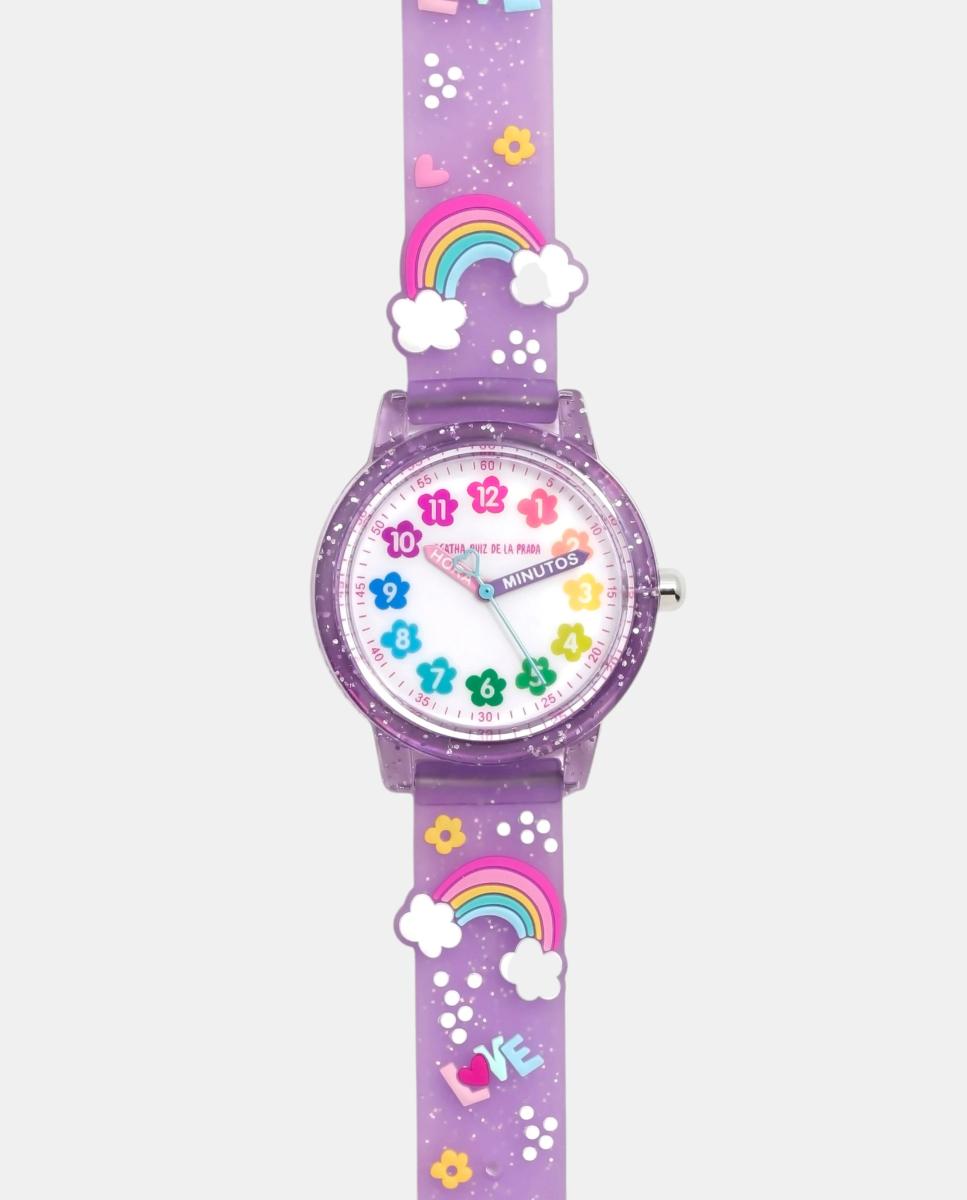 Imagen 1 de Reloj de niña Gummy Lila Arcoiris Multicolor
