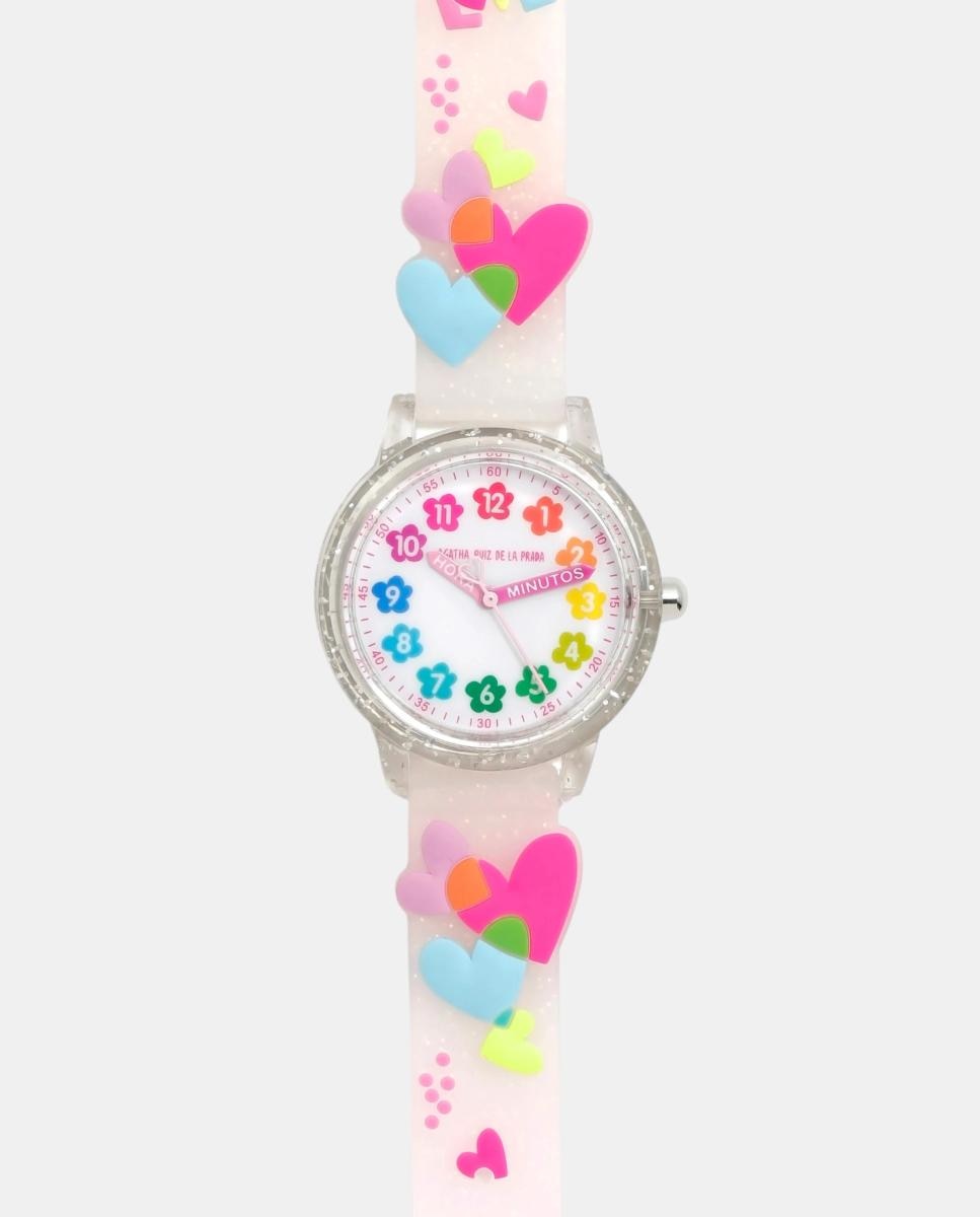 Imagen 1 de Reloj de niña Gummy Ice Corazones Multicolor