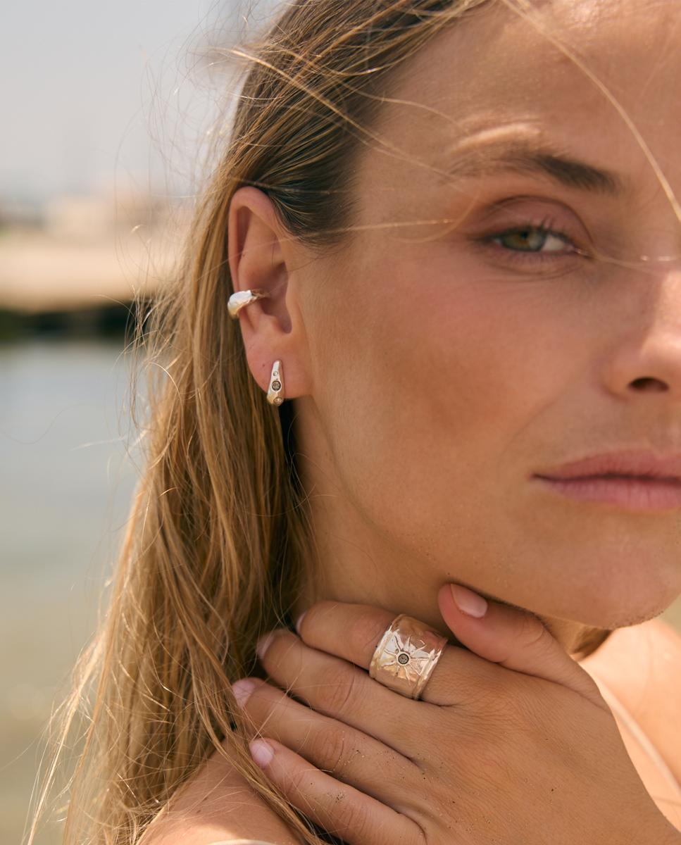 Sets Earcuff Isla Grosa con cristal checo - Dosprimeras - Dorado Dorado-2