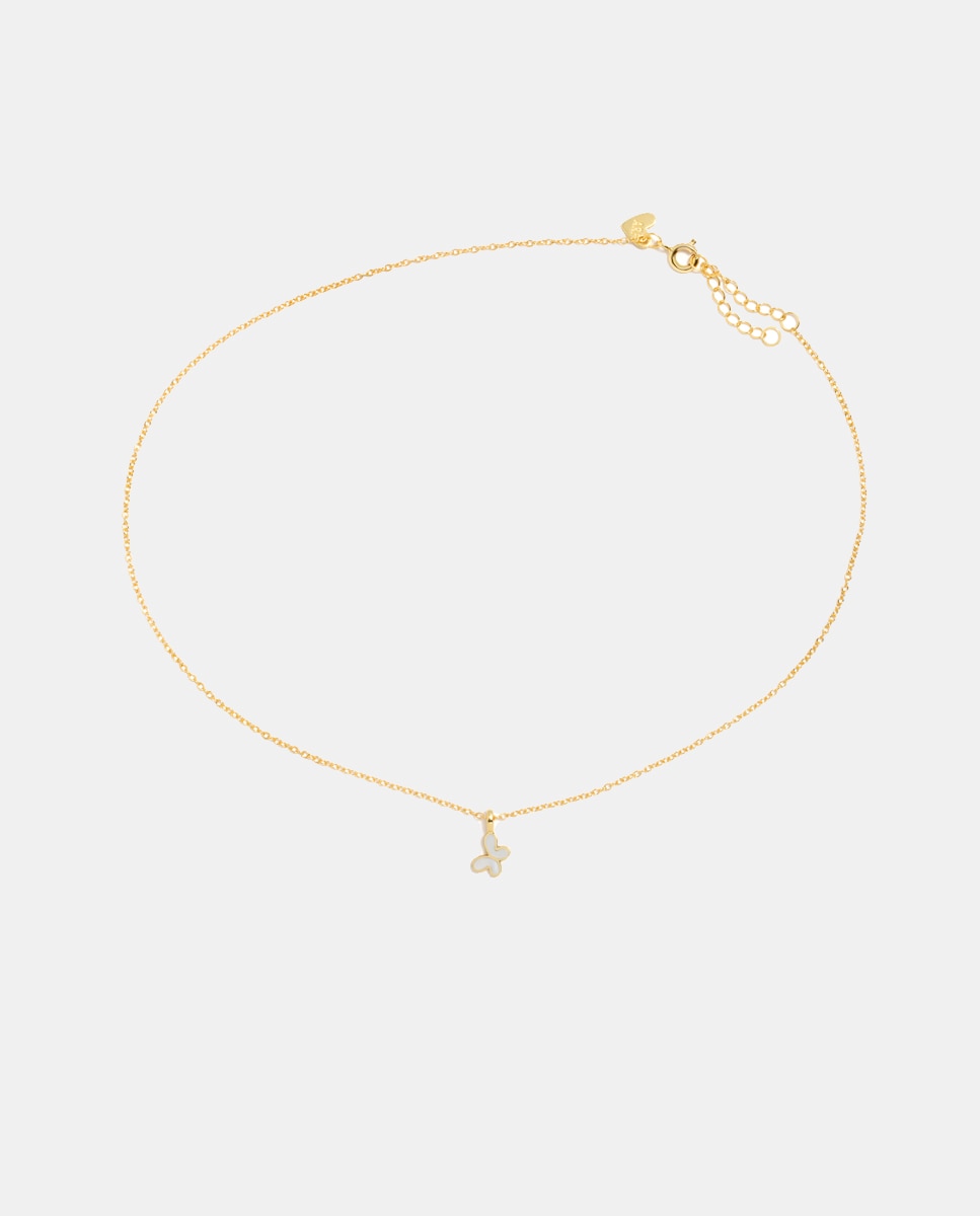 Colgante Nácar Mariposa de plata - Agatha Ruiz de la Prada - Blanco Blanco-2