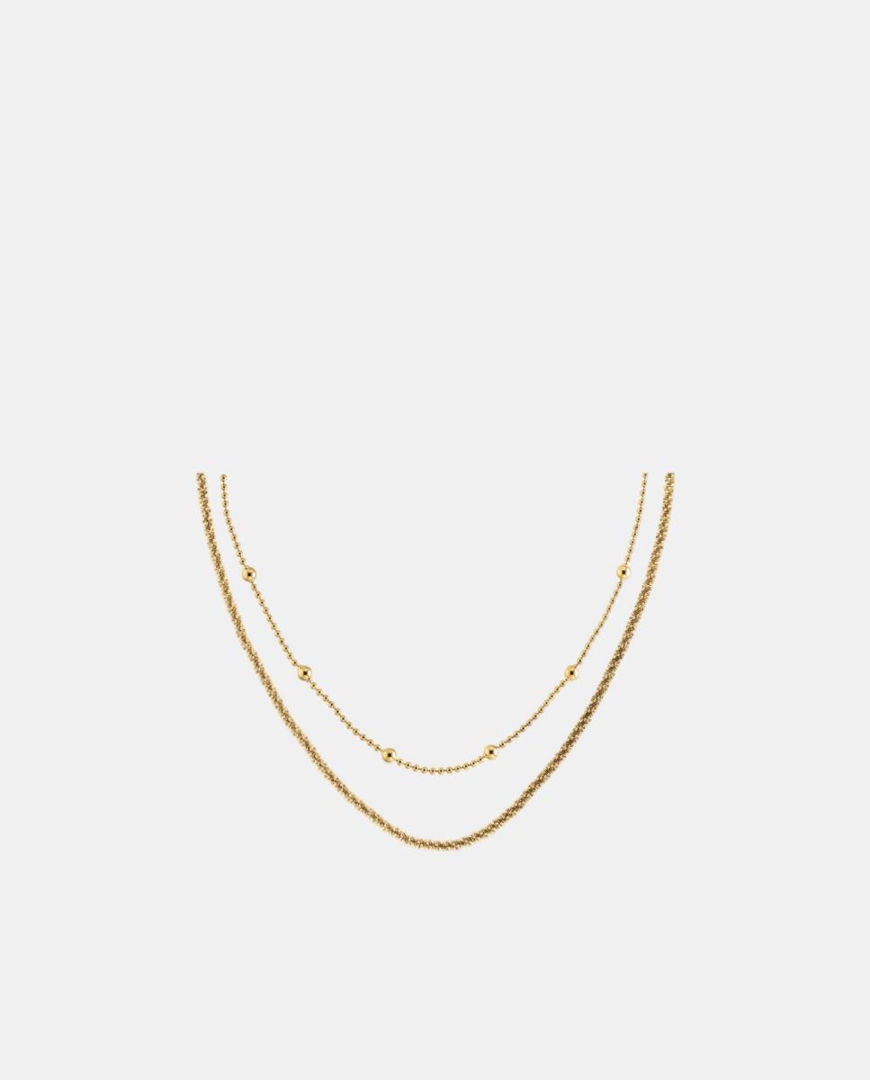 Imagen 0 de Pulsera Layered de acero dorado Dorado