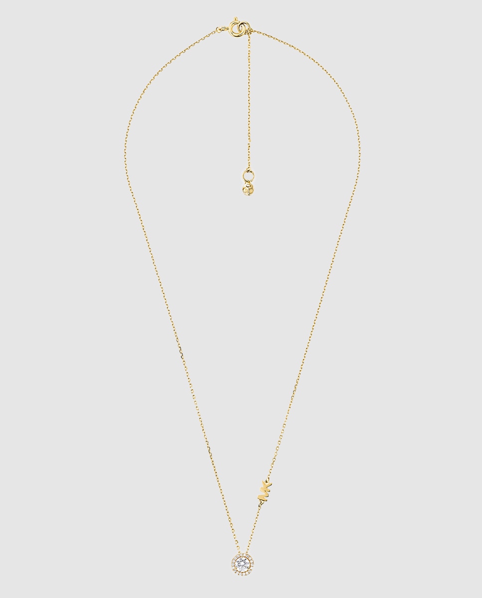 Colar Premium de Prata e Zircónia - Dourado Ouro-1