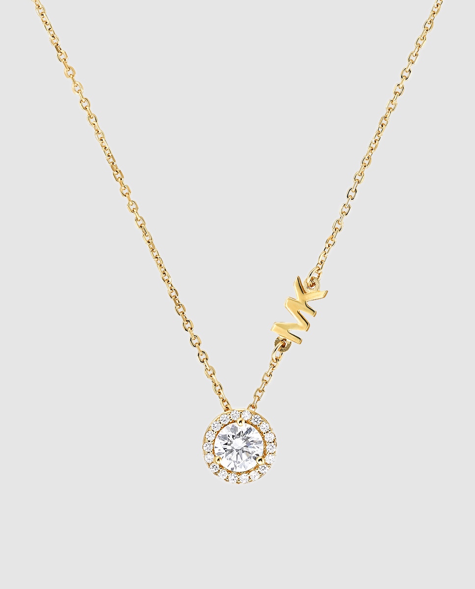 Colar Premium de Prata e Zircónia - Dourado Ouro-2