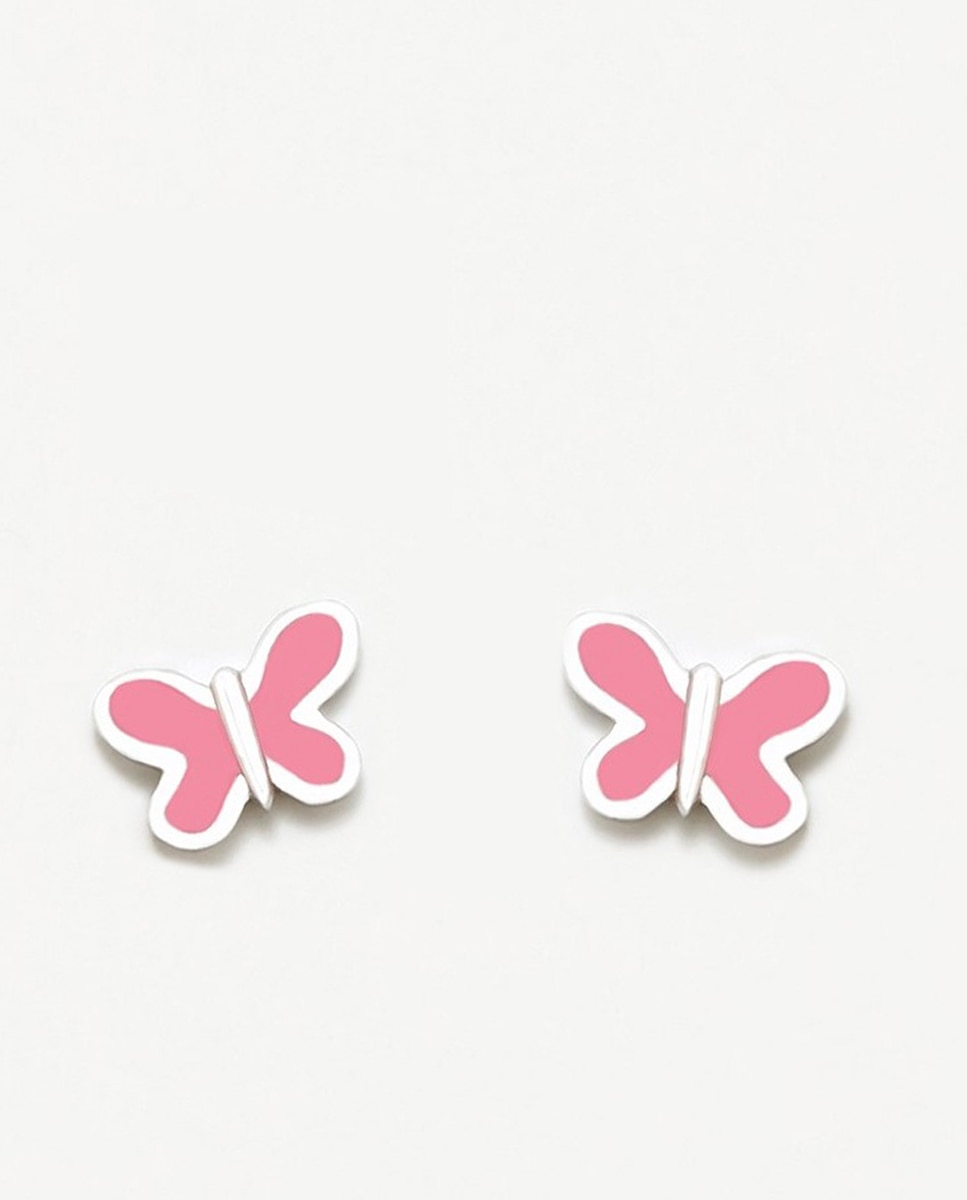 Imagen 0 de Pendientes de niña Ágatha Ruiz de la New Bebé de plata Mariposa rosa Rosa