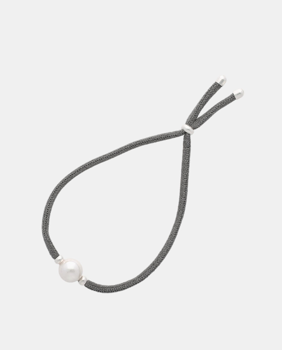 Pulseira Serena Elástica com Pérola - Cinzento Cinzento-1