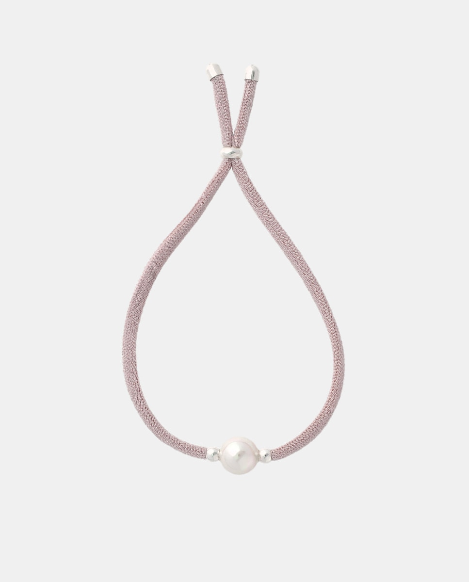 Pulseira Serena Elástica com Pérola - Rosa Nude-1