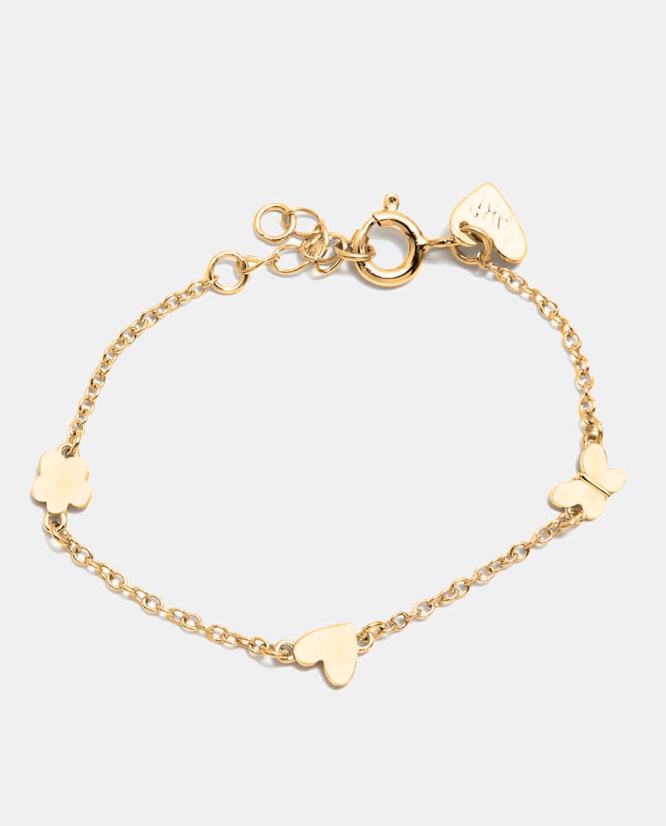 Imagen 0 de Pulsera de niña Bebé de plata y esmalte Nude