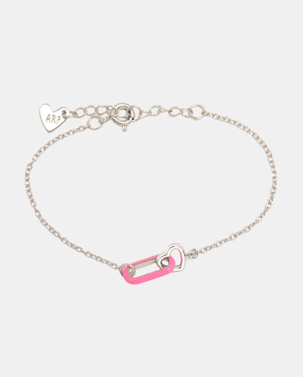 Imagen 0 de Pulsera Corazón bicolor rosa Rosa