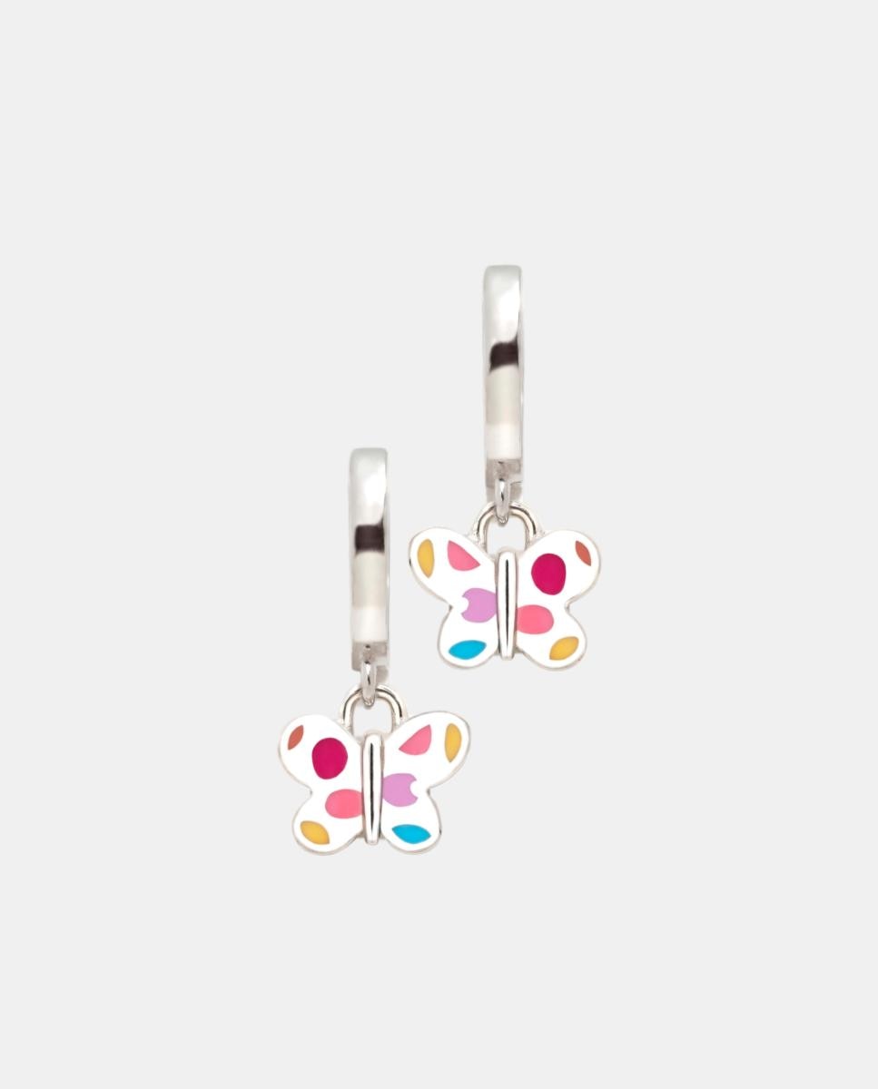 Imagen 0 de Pendientes de aro Diversiones Mariposa topos Multicolor