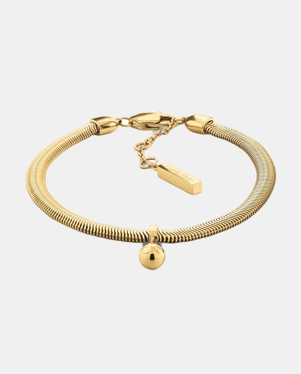 Imagen 1 de Pulsera Layered de acero y colgante Dorado
