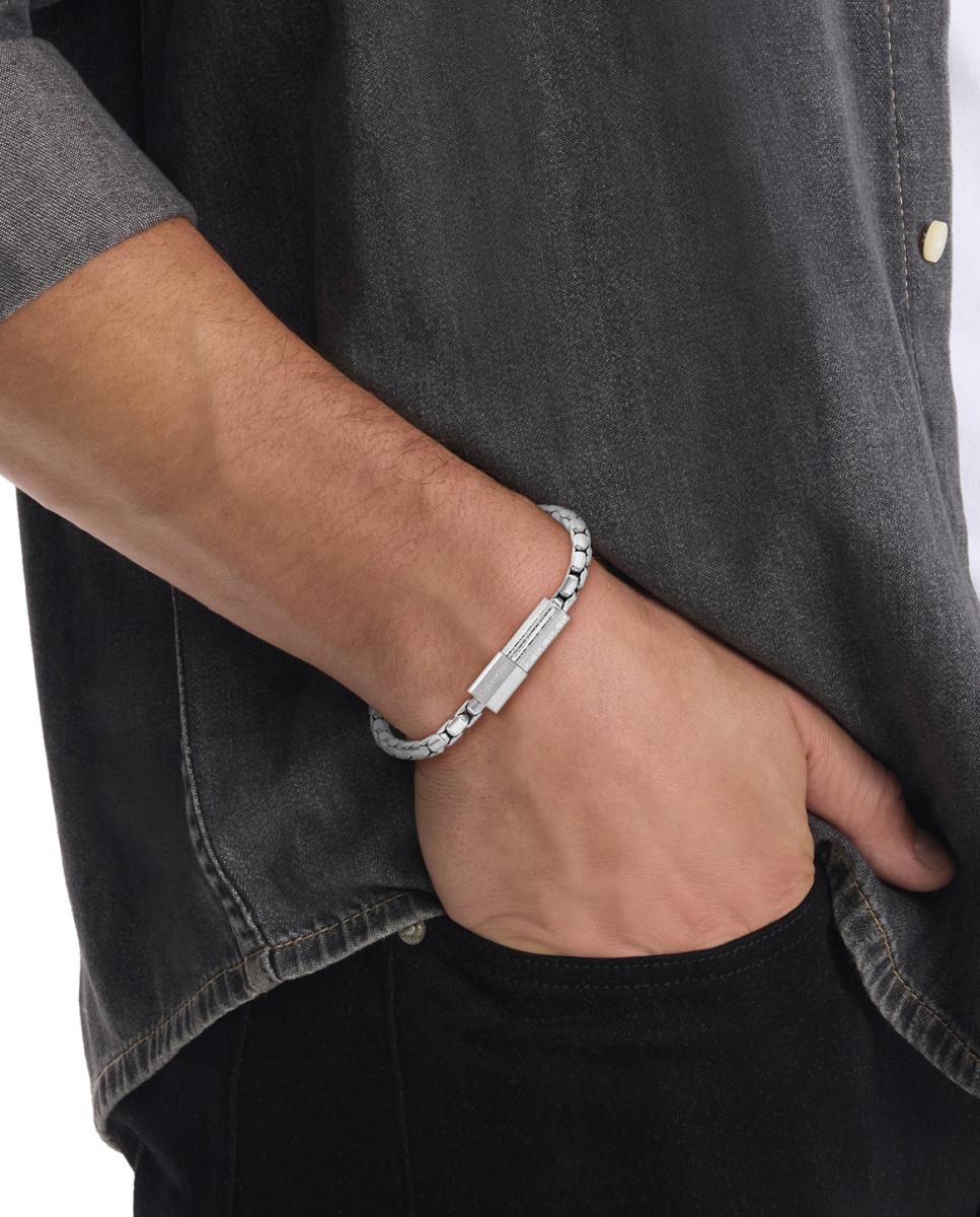 Pulseira Contoured Barrel 35100094 Prateado-3