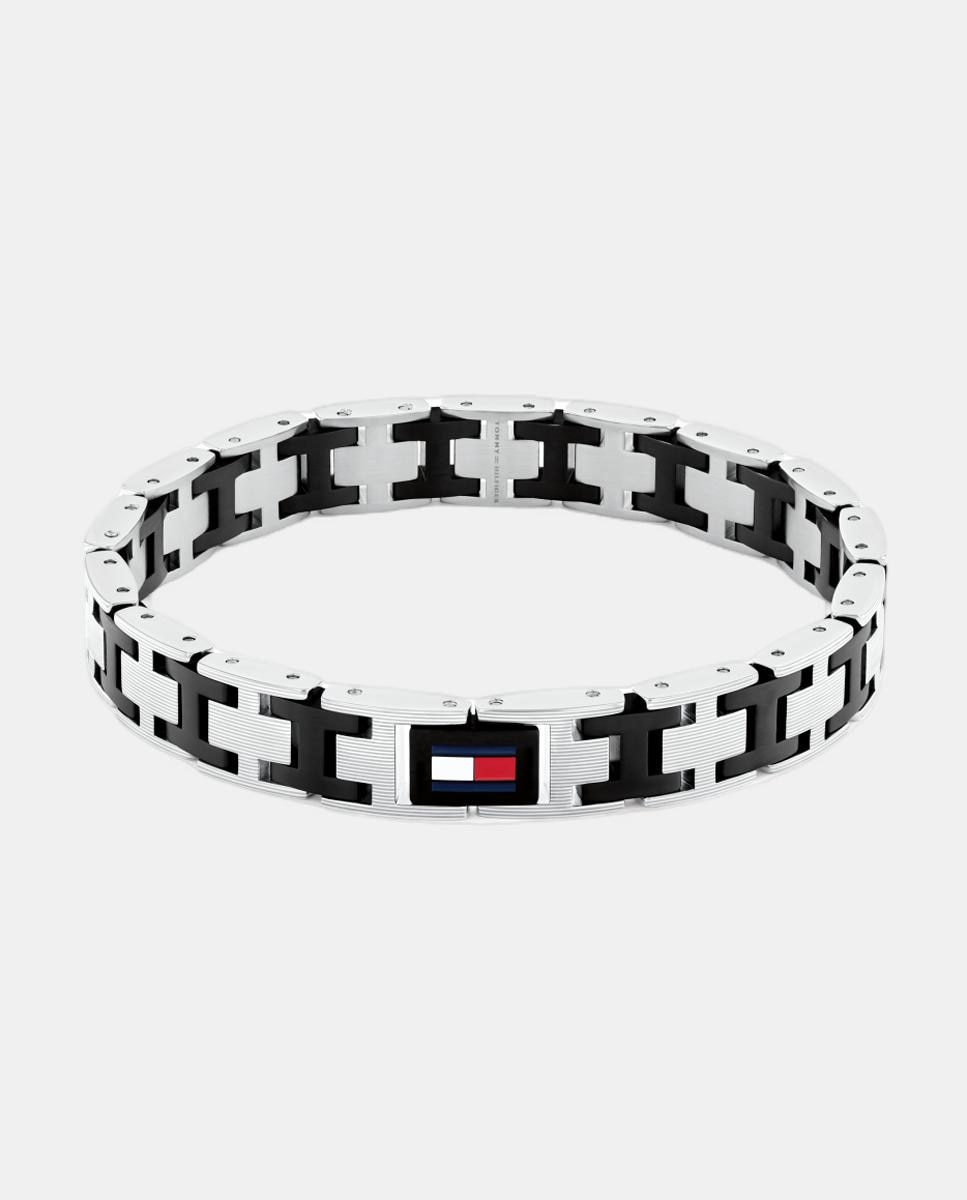 Imagen 0 de Pulsera de hombre H-Link de acero negro Negro