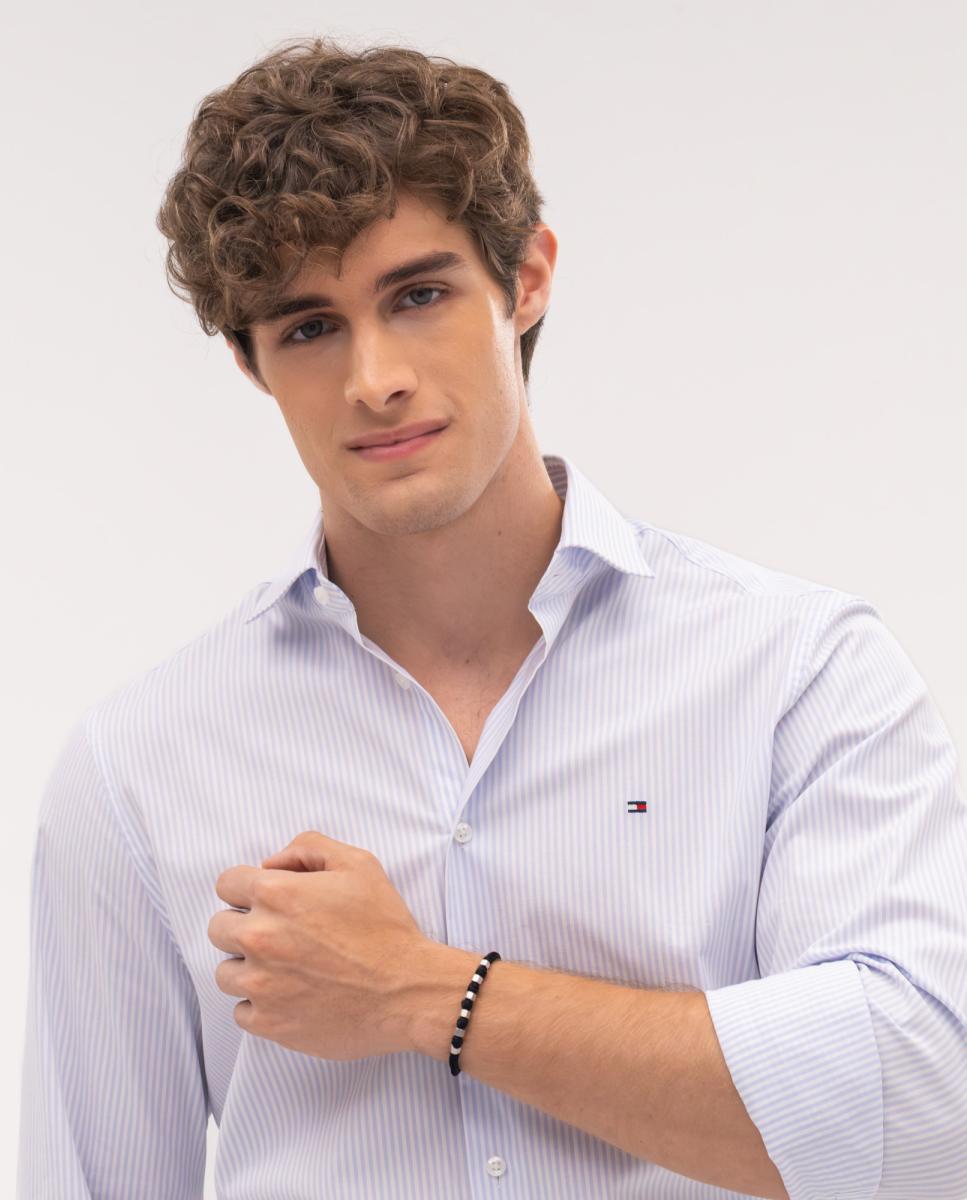 Pulseira Ajustável Nylon com Aço Preto-2