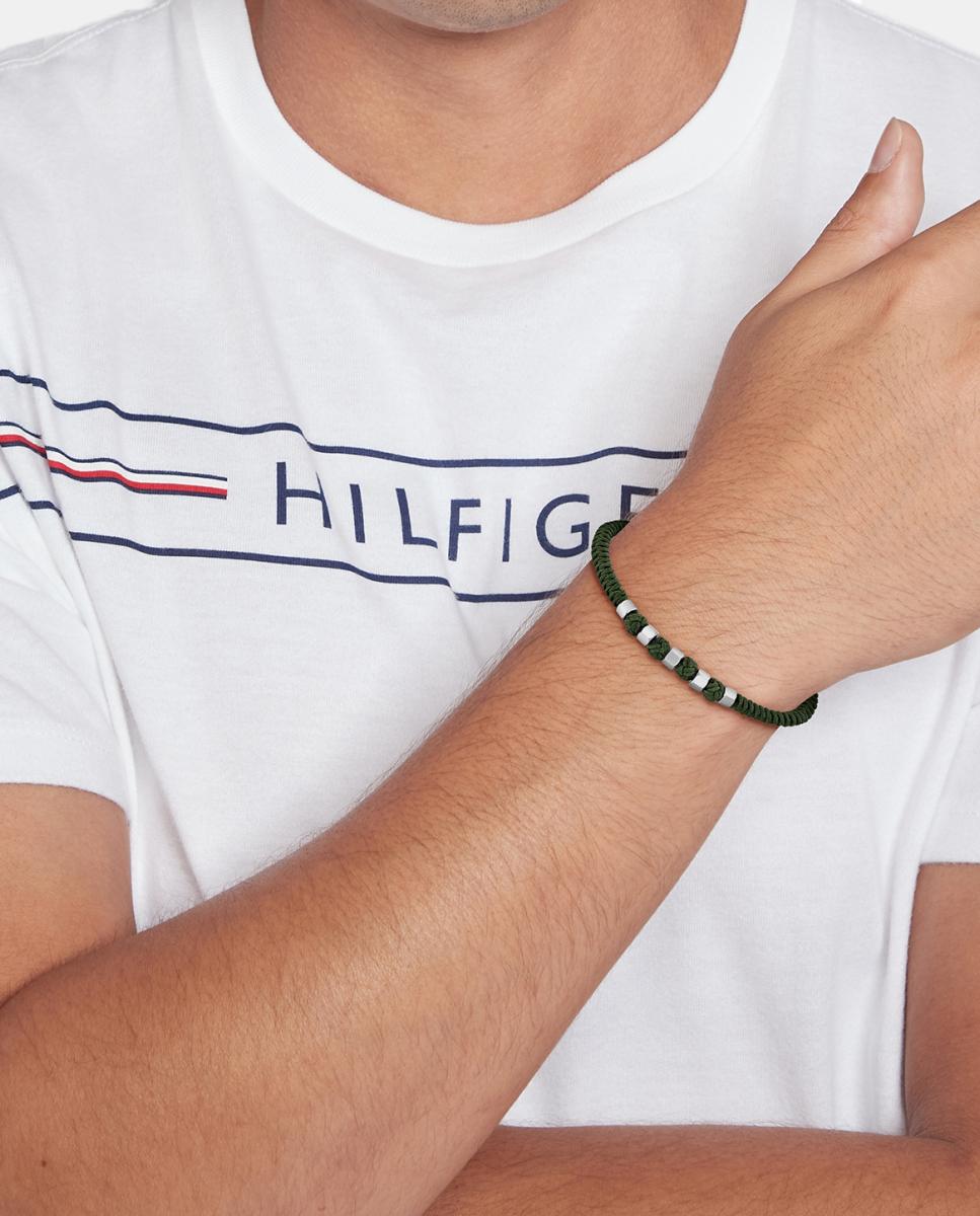 Pulseira Ajustável Nylon com Aço Verde-2