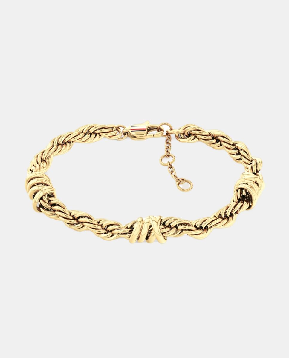 Pulseira Nautical Charms de aço dourado Dourado-1