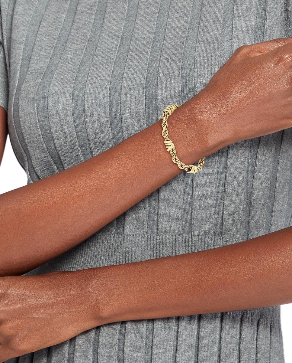 Pulseira Nautical Charms de aço dourado Dourado-2