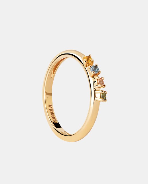 Imagen 0 de Anillo Rainbow Wing de plata y circonita