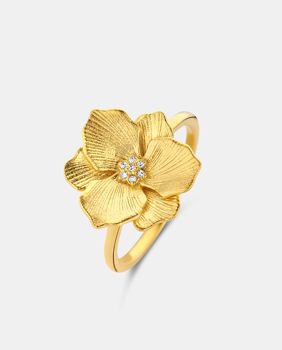 DPT Antwerp - Anillo Botanique de plata, diamante y perla.
