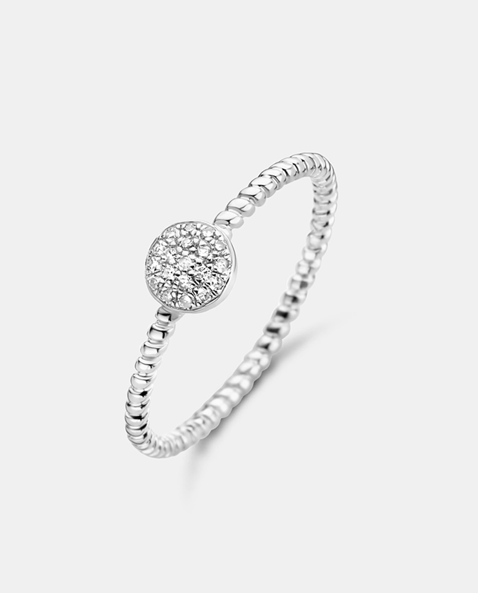 DPT Antwerp - Anillo Circles Twisted de plata y diamantes.