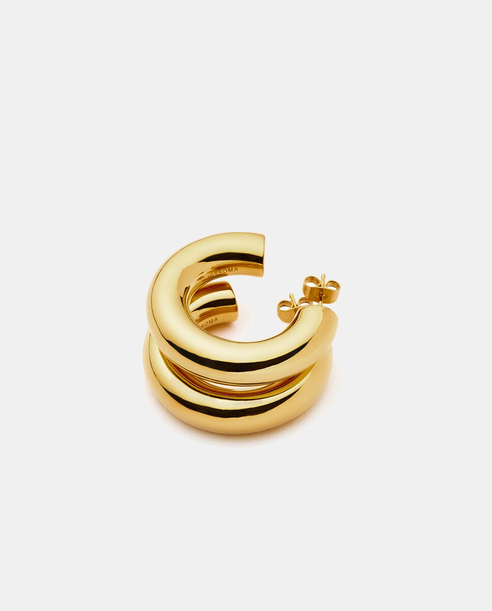 Pendientes de aro Chubbies dorados - Missoma - Oro Oro-2