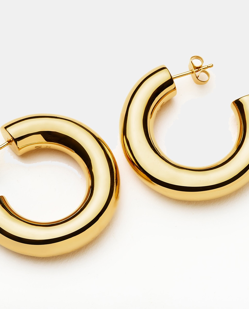 Pendientes de aro Chubbies dorados - Missoma - Oro Oro-3
