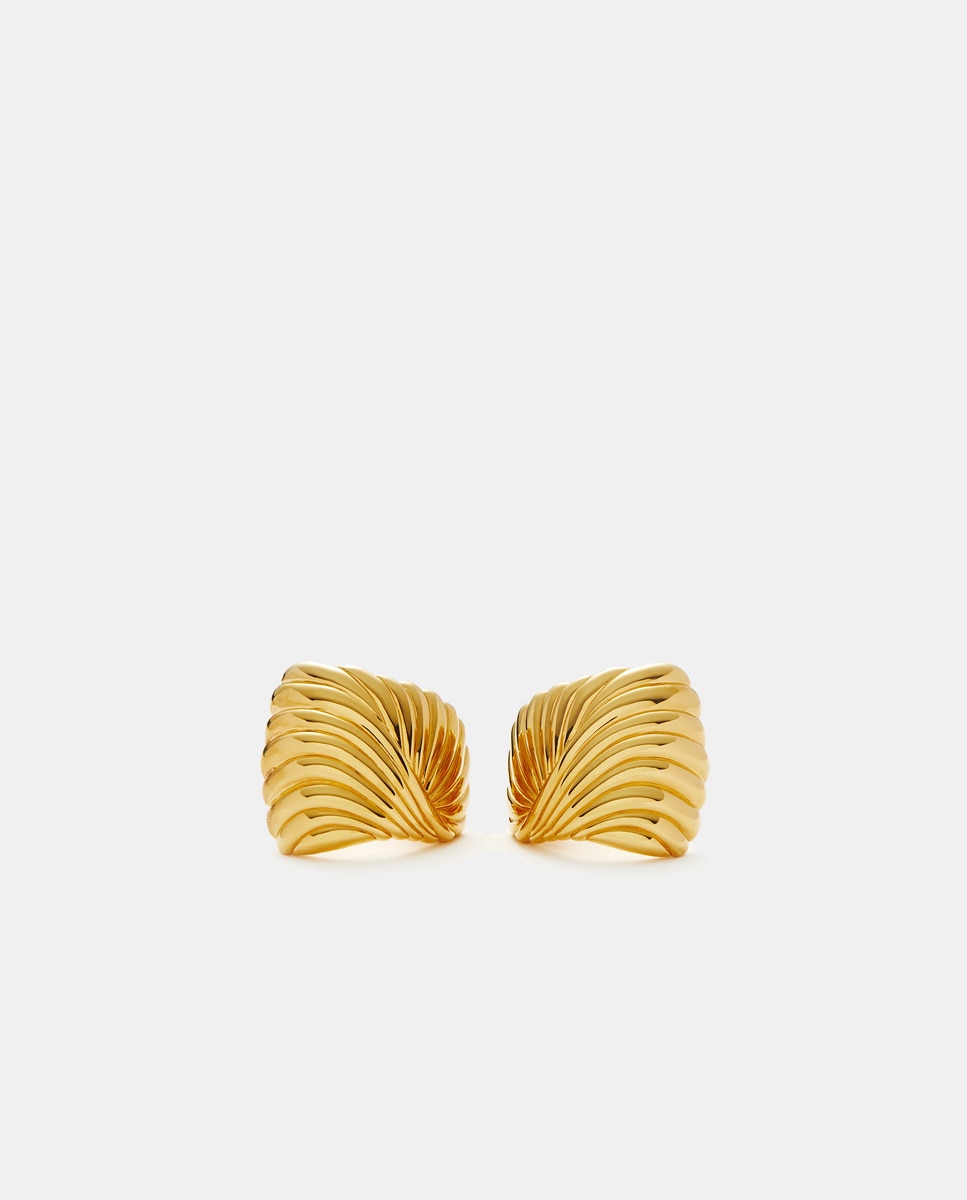 Imagen 2 de Pendientes Oversized Studs de Onda dorados - Missoma - Oro Oro