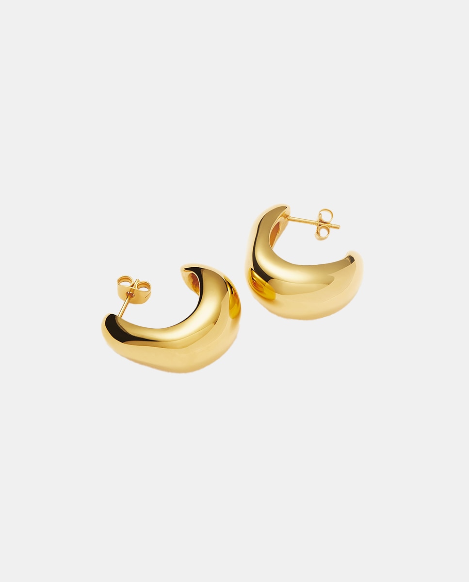 Pendientes de aro Domo Orgánico dorados - Missoma - Oro Oro-4