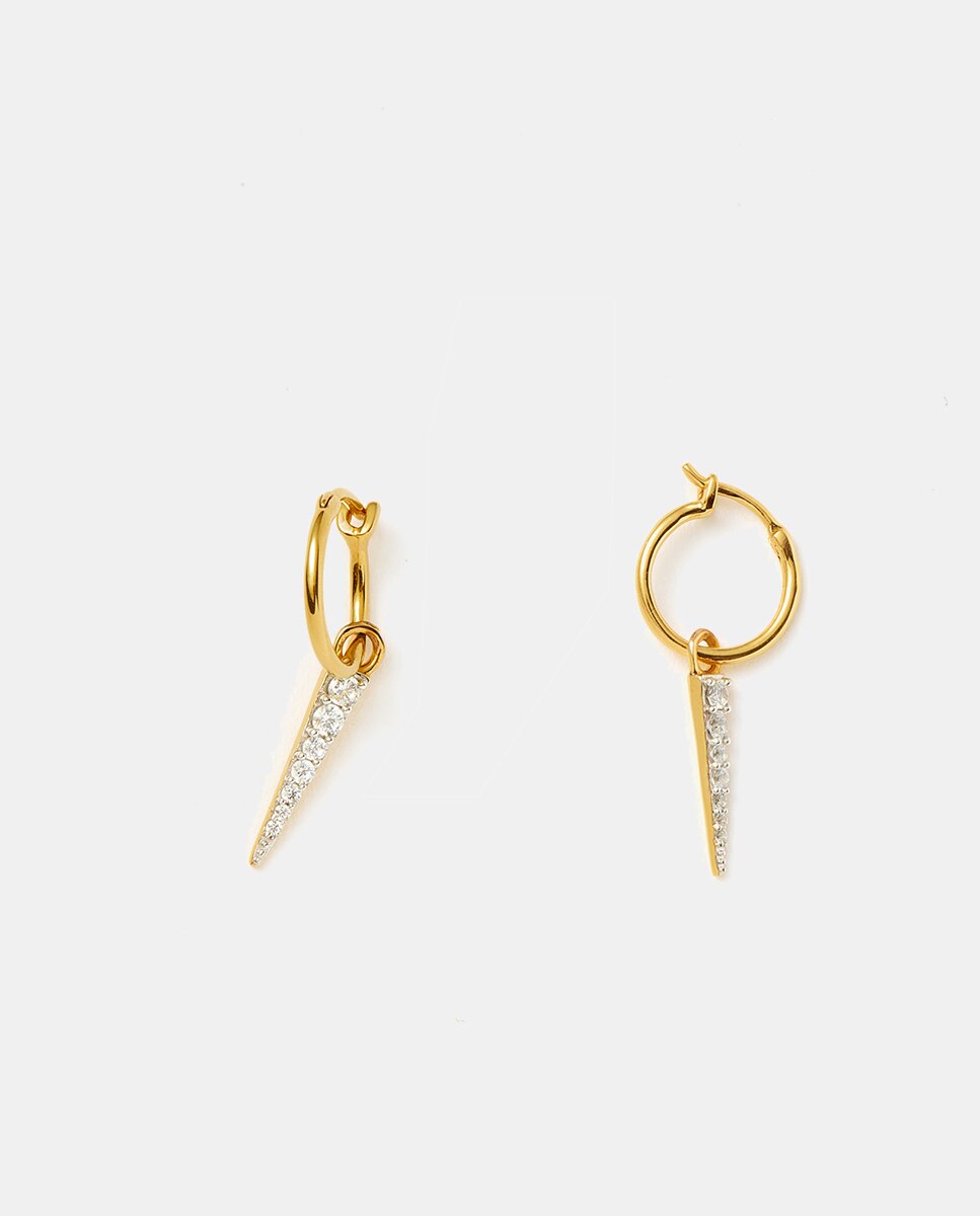 Pendientes de aro Encanto de Espiga Vermeil con circonitas - Missoma - Blanco Blanco-2