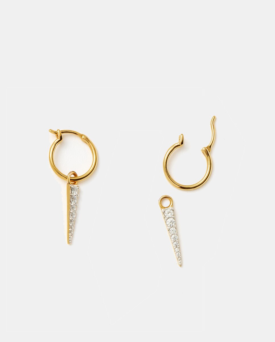 Pendientes de aro Encanto de Espiga Vermeil con circonitas - Missoma - Blanco Blanco-3