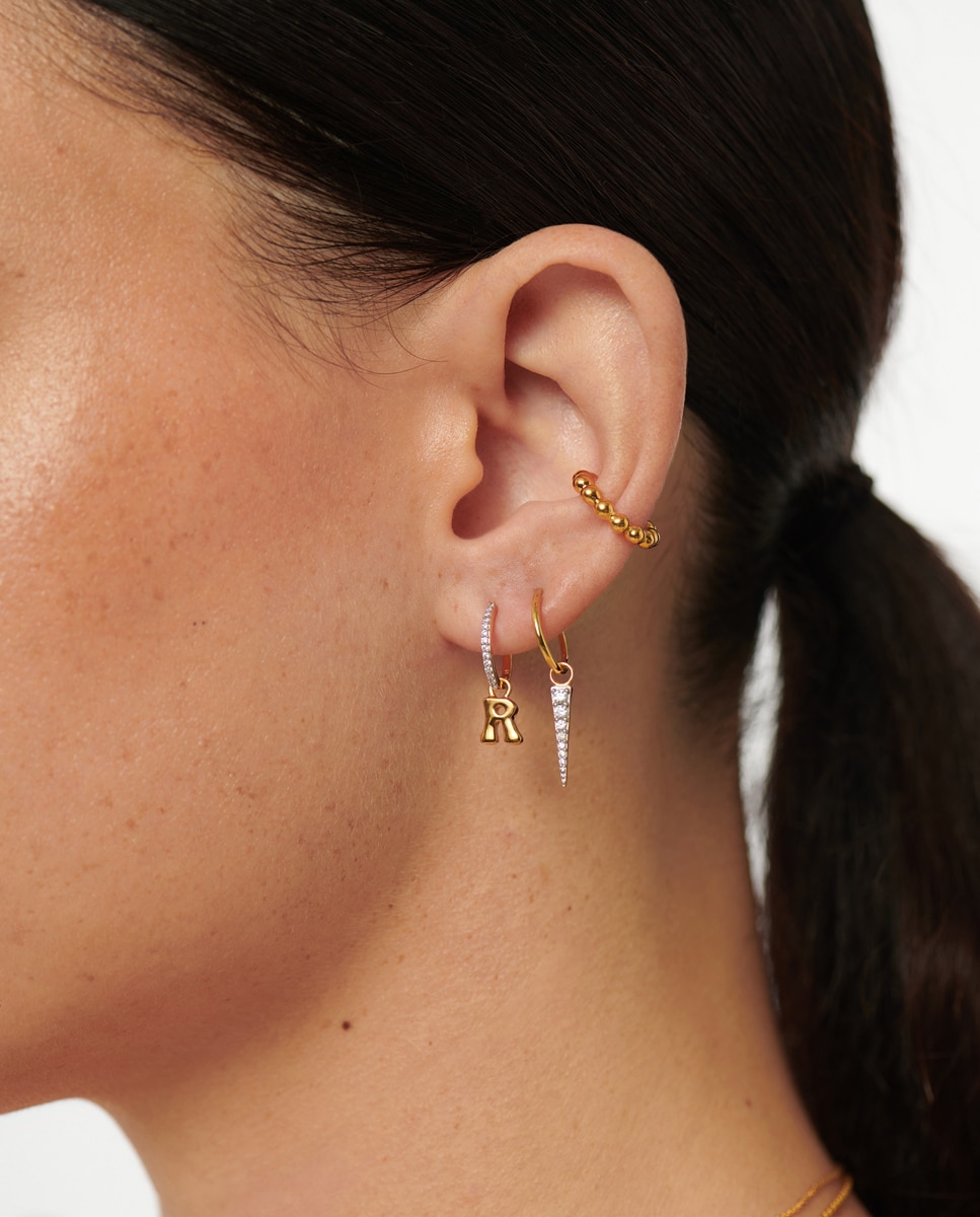 Pendientes de aro Encanto de Espiga Vermeil con circonitas - Missoma - Blanco Blanco-6