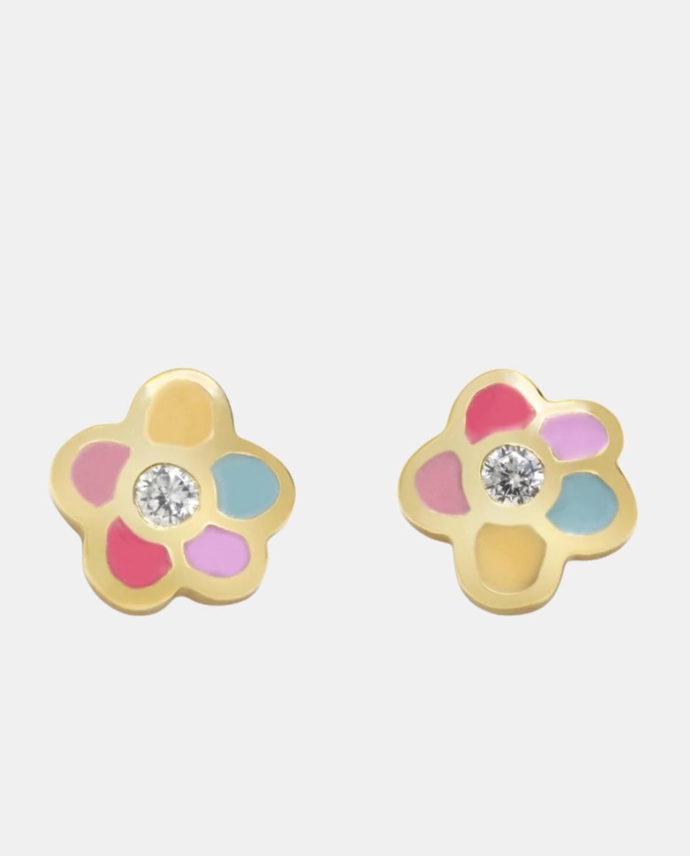 Imagen 1 de Pendientes de niña Bebé de plata y esmalte Multicolor