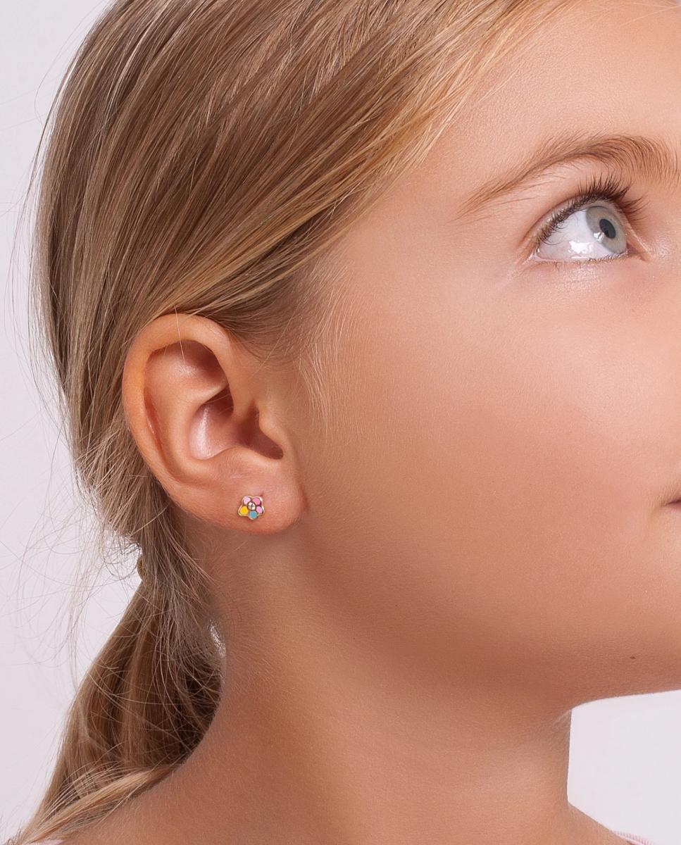Imagen 2 de Pendientes de niña Bebé de plata y esmalte - Agatha Ruiz de la Prada - Multicolor Multicolor