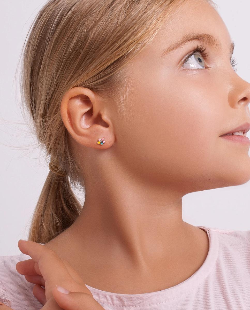 Imagen 3 de Pendientes de niña Bebé de plata y esmalte - Agatha Ruiz de la Prada - Multicolor Multicolor