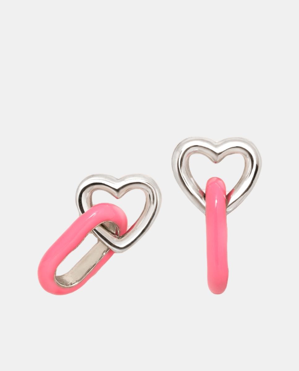 Imagen 0 de Pendientes Corazón bicolor rosa Rosa