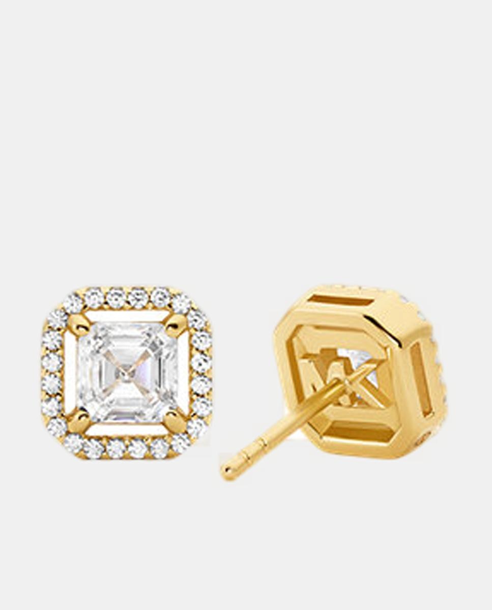 Imagem 0 de Brincos prateados premium com zircónias