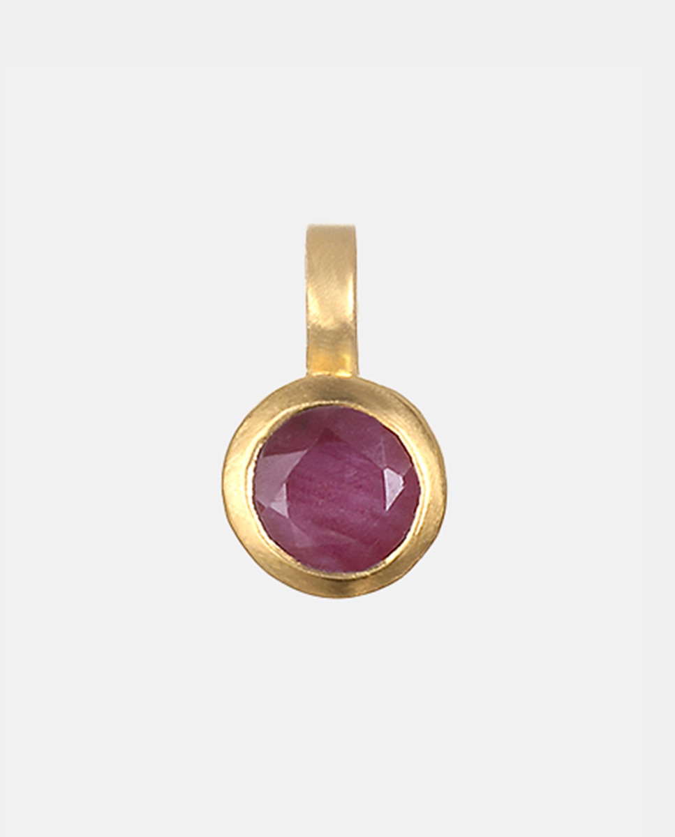 Charm Rubí dorado - Satya Jewelry - Rojo Rojo-1